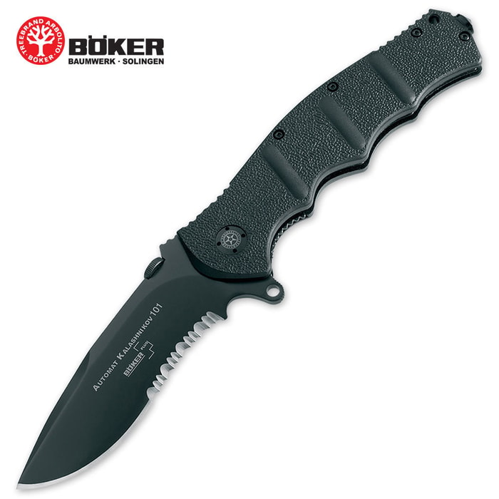 Boker Plus Black Serrated Kalashikov Folding Knife