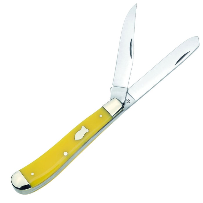 Boker Plus Mini Trapper Yellow Synthetic Folding Knife