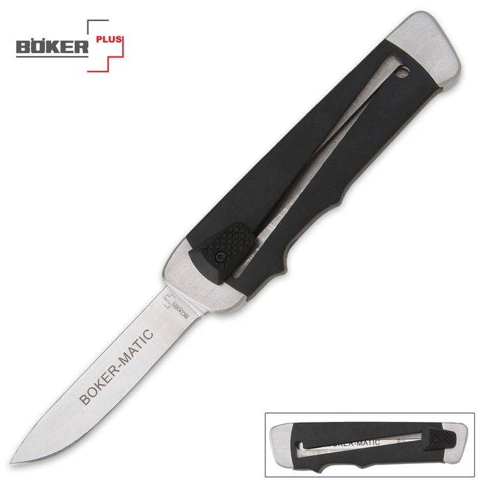 Boker Plus Black Boker-Matic Pocket Knife