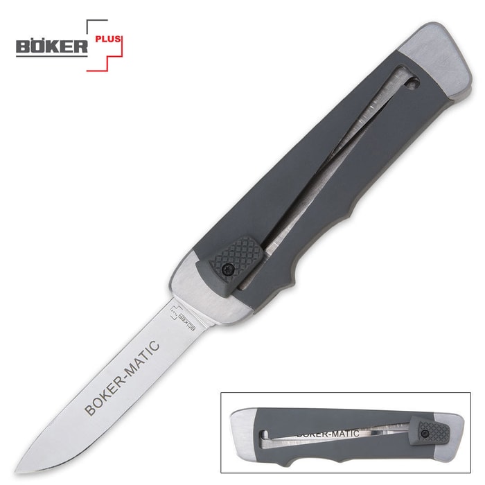 Boker Plus Grey Boker-Matic Out-the-Front Knife