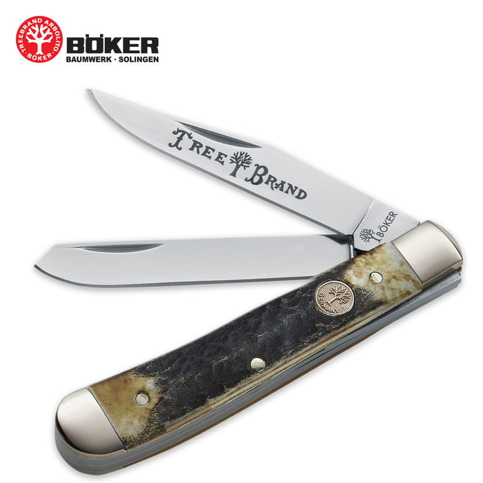 Boker Trapper Pocket Knife Stag