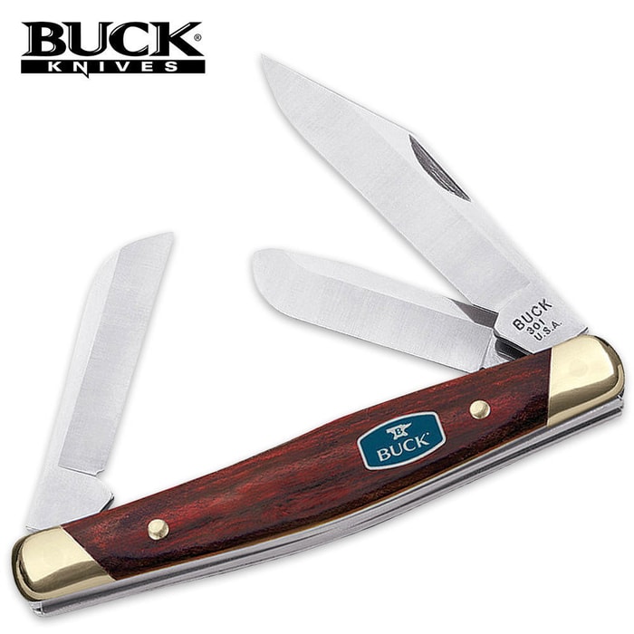 Buck Stockman Rosewood Folding Pocket Knife