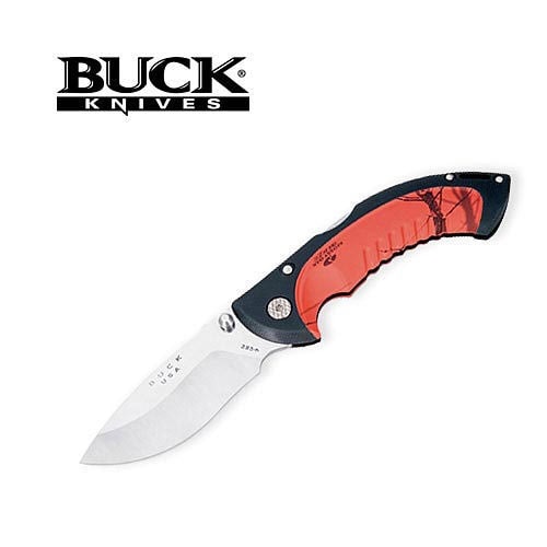 Buck Omni Hunter 10PT Drop Blaze Mossy Oak Folding Knife