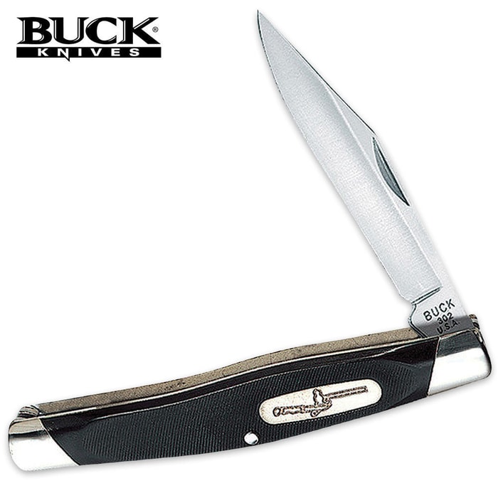 Buck Solitaire Folding Pocket Knife Black Valox