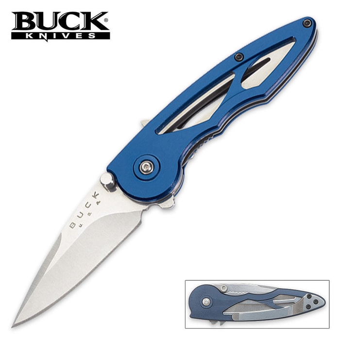 Buck Rush Assisted Opening Pocket Knife Blue