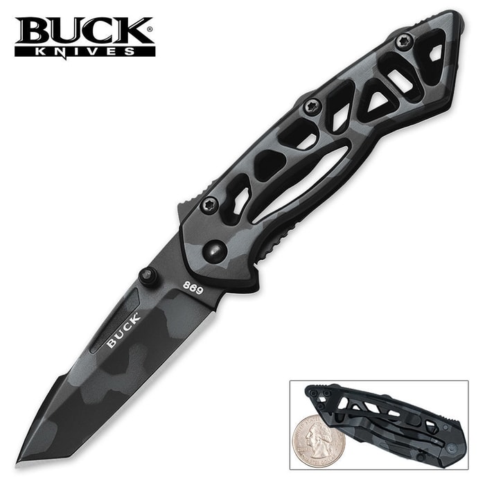 Buck Bones Tactical Knife Tiger Stripe