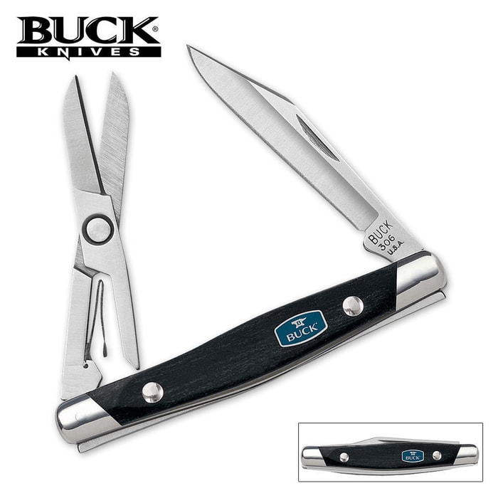 Buck Duet Charcoal Dymondwood Pocket Knife