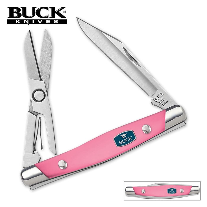 Buck Duet Pink Delrin Pocket Knife