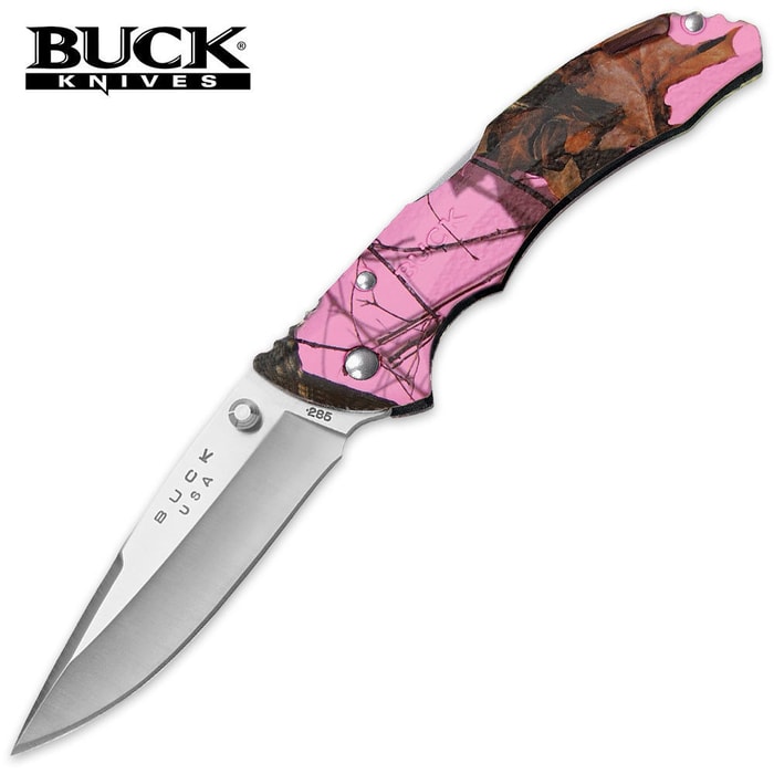 Buck Bantam BLW Mossy Oak Blaze Pink Camo Folding Pocket Knife