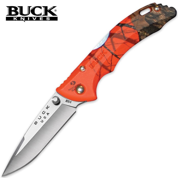 Buck Bantam BBW Mossy Oak Blaze Orange Camo Folding Pocket Knife