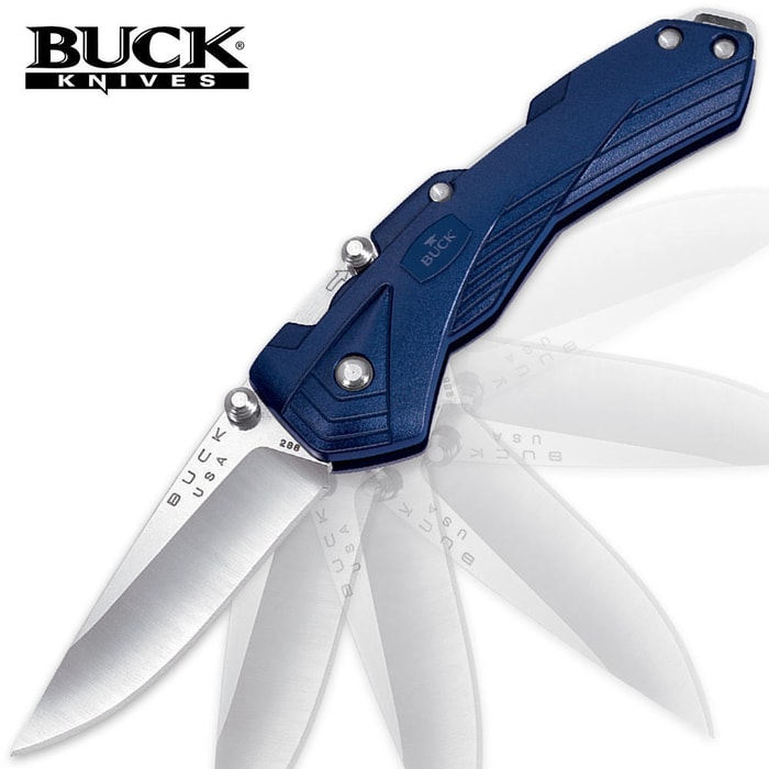 Buck QuickFire ASAP Assisted Opening Folding Pocket Knife Blue