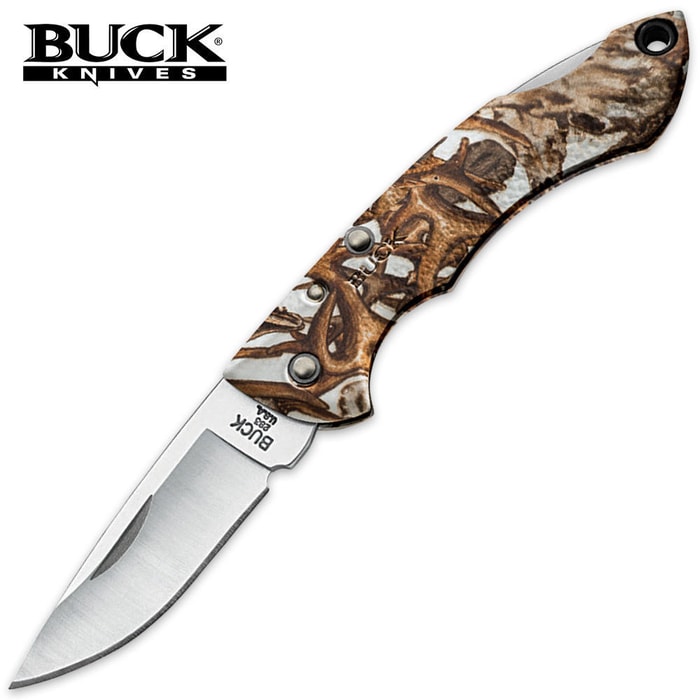 Buck Nano Bantam White Head Hunterz Folding Pocket Knife