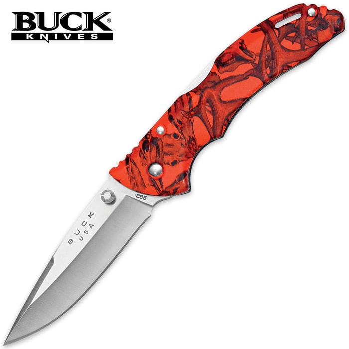 Buck Bantam BLW Orange Head Hunterz Camo Folding Pocket Knife
