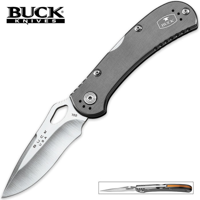 Buck Spitfire Folding Pocket Knife Grey