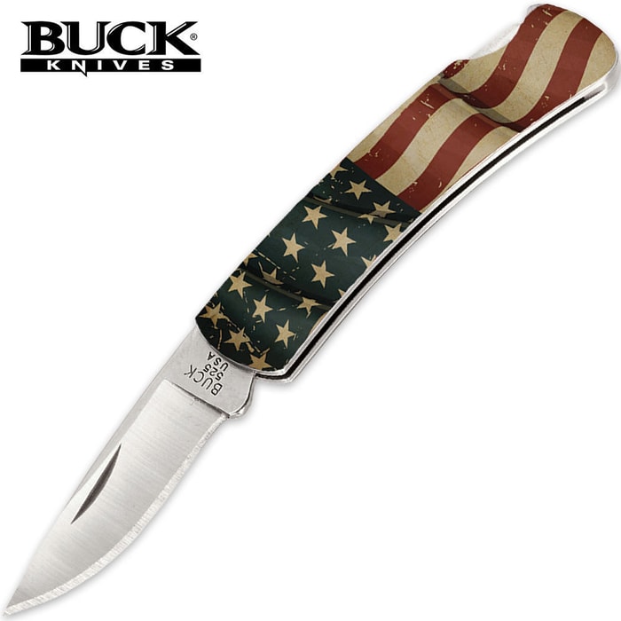 Buck Gent American Flag Lock Back Folding Pocket Knife