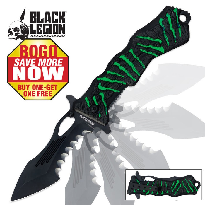 Black Legion Mutant Assisted Opening Knife 2 for 1