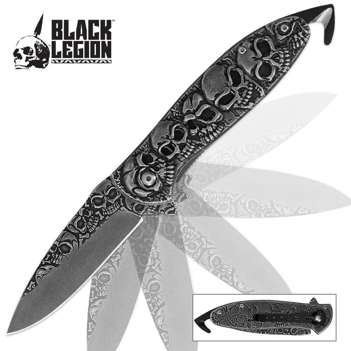 Black Legion Stonewash Assisted Opening Knife
