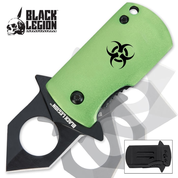 Black Legion Biohazard Assisted Opening Folding Pocket Knife