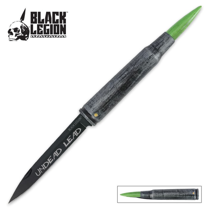 Black Legion .50 Caliber Undead Lead Bullet Knife