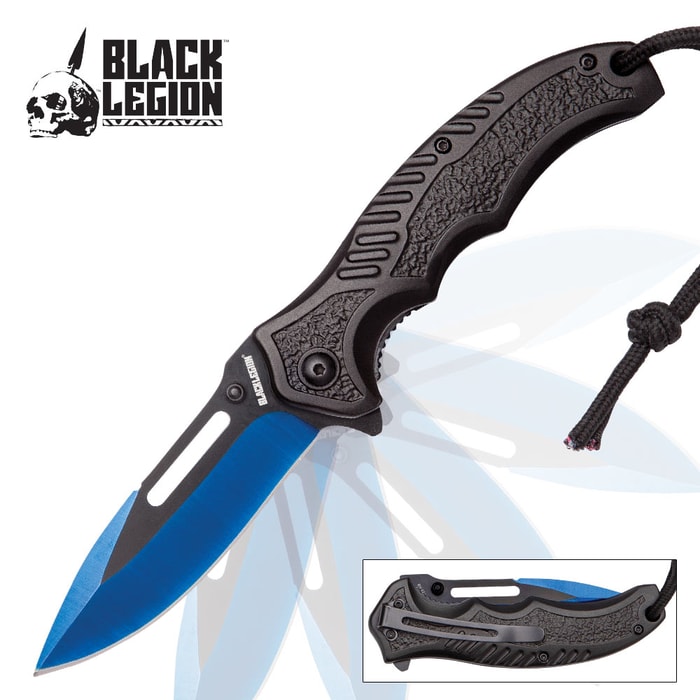 Black Legion Blue Assisted Opening Pocket Knife
