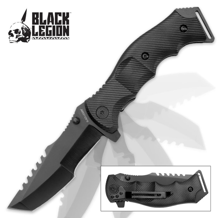 Black Legion Huntsman Pocket Knife - Black