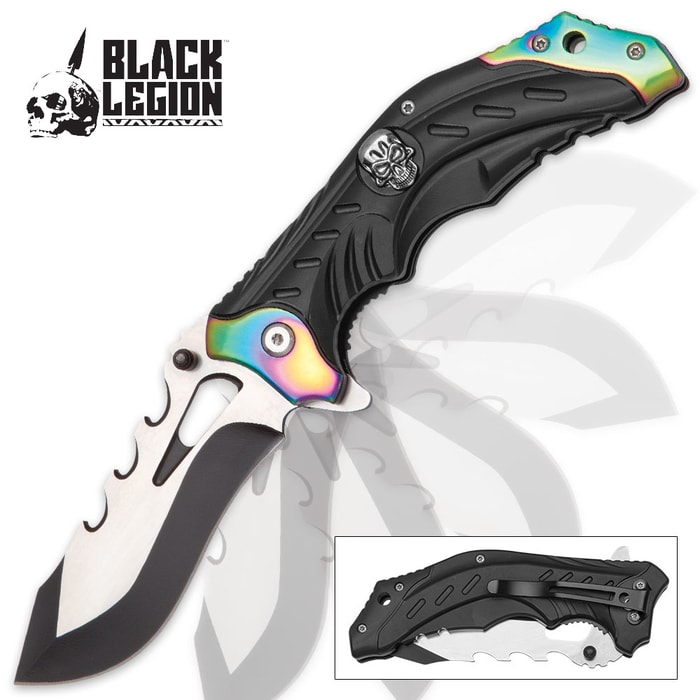 Black Legion Rainbow Bolster Pocket Knife