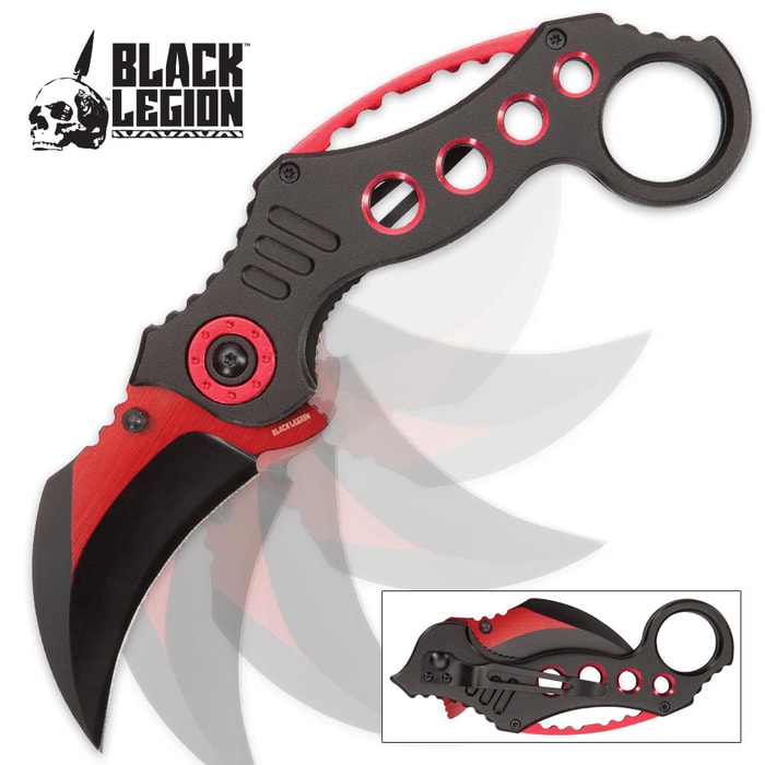 Black Legion Devil Karambit Assisted Opening Pocket Knife