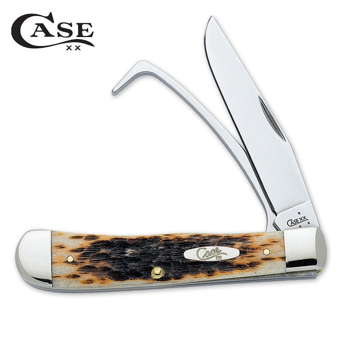 Case Amber Bone Equestrian Folding Knife