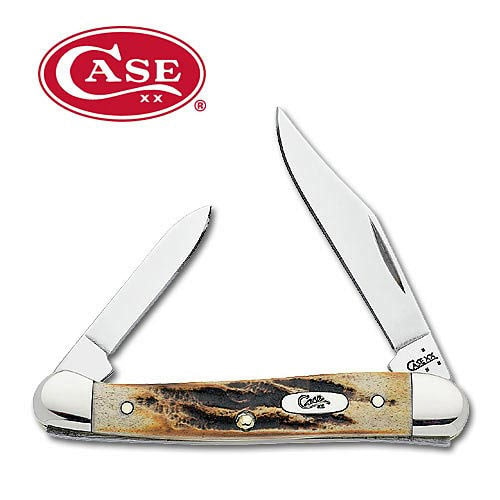 Case Geniune Stag Mini Copperhead Folding Knife