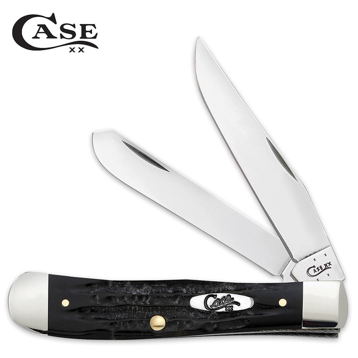 Case Jigged Buffalo Horn Trapper Pocket Knife