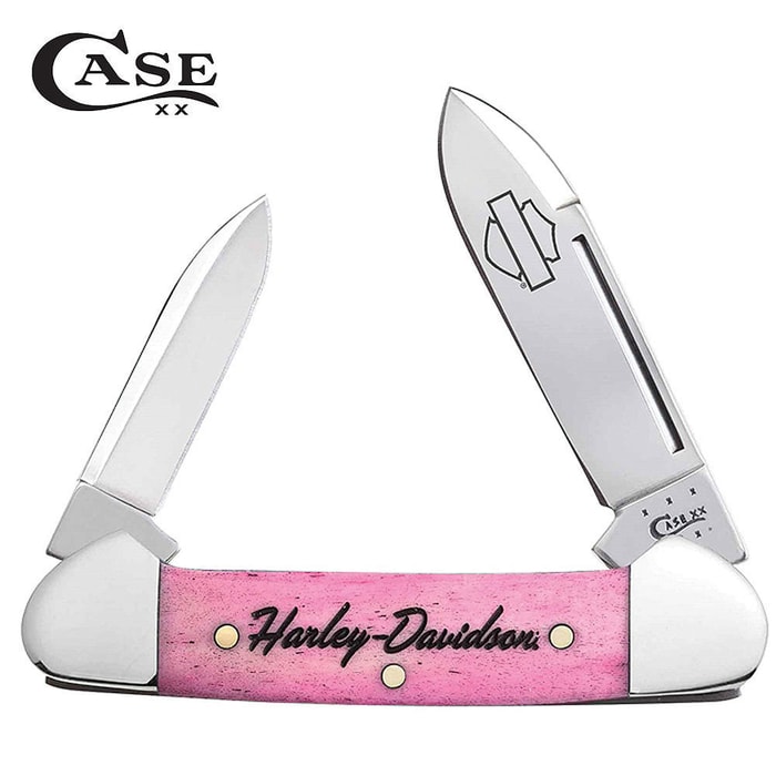 Case Tru-Sharp Harley-Davidson Baby Butterbean Pink Bone Folding Pocket Knife