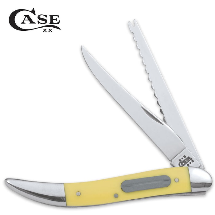 Case Yellow Handle Fishing Folding Knife