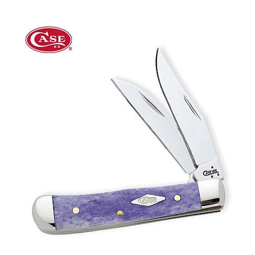 Case Smooth Ultra Violet Wharncliffe Tiny Trapper Folding Knife