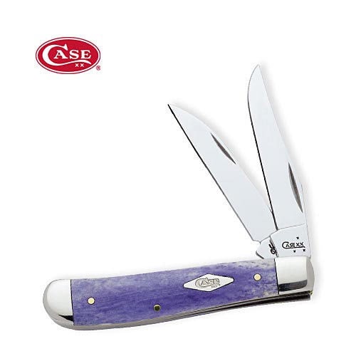 Case Smooth Ultra Violet Wharncliffe Mini Trapper Folding Knife