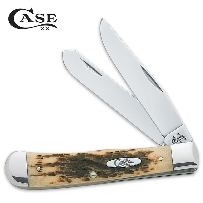 Case CV Amber Bone Trapper Pocket Knife