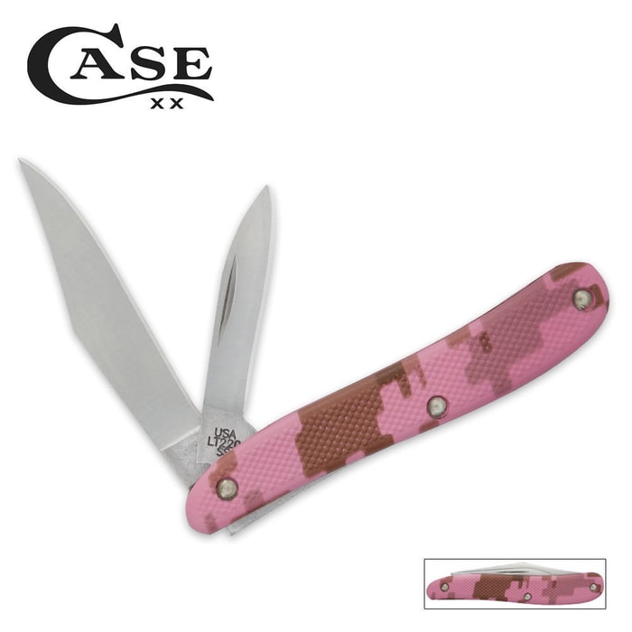 Case Pink Camo Peanut Pocket Knife