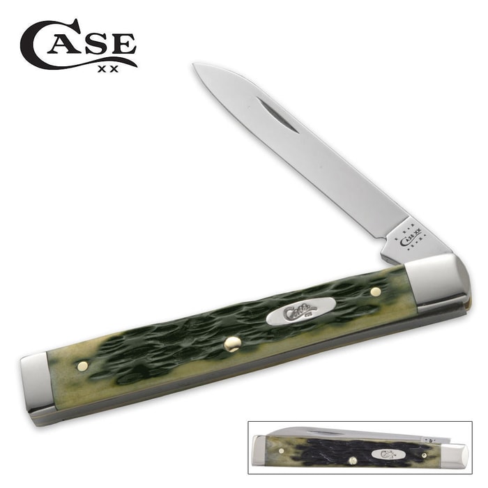Case Olive Green Bone Doctors Folding Knife