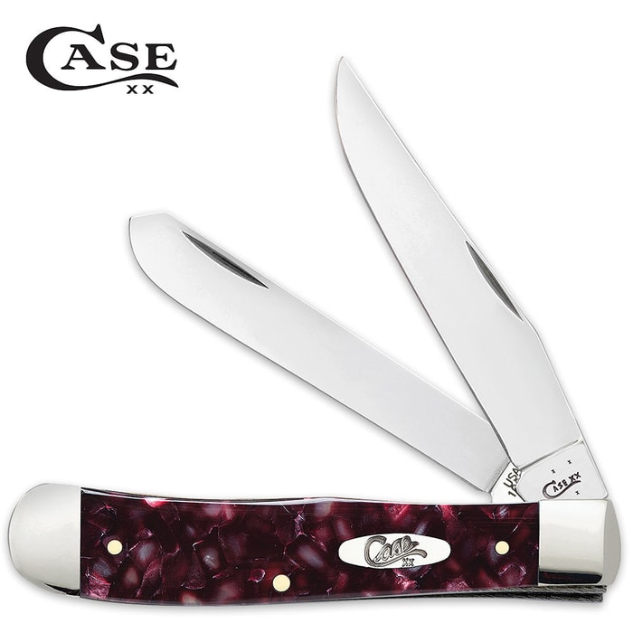 Case Smooth Cranberry Kirinite Trapper Pocket Knife