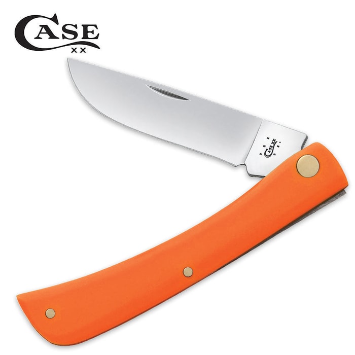 Case Smooth Orange Synthetic Sod Buster Folding Pocket Knife