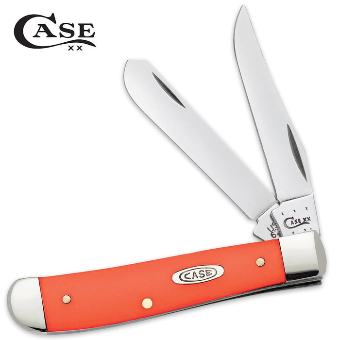 Case Orange Synthetic Mini Trapper Folding Pocket Knife