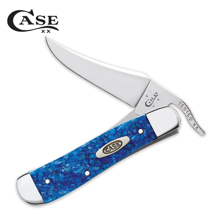 Case Blue Sparkle Kirinite Russlock Pocket Knife