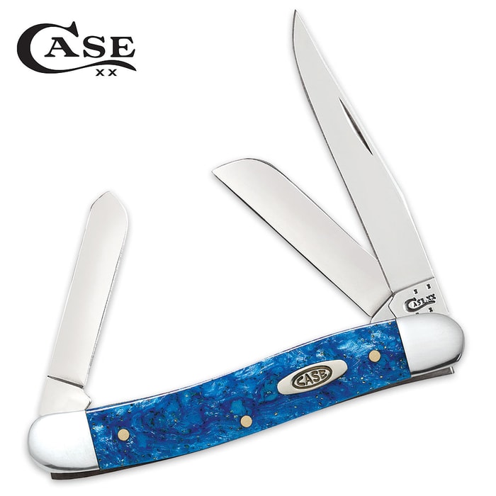 Case Blue Sparkle Kirinite Medium Stockman Pocket Knife