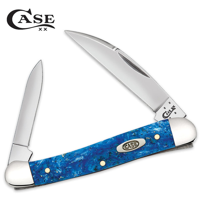Case Blue Sparkle Kirinite Mini Copperhead Pocket Knife