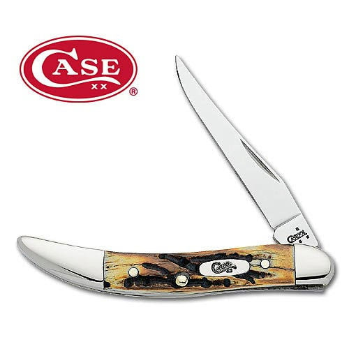 Case Genuine India Stag One Blade Small Texas Toothpick Folding Knife