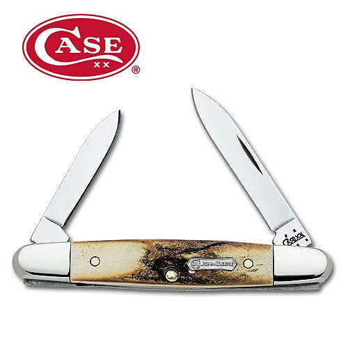 Case John Deere Genuine Stag Eisenhower Folding Knife
