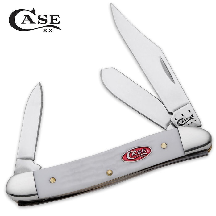 Case SparXX Jigged White Synthetic Med Stockman