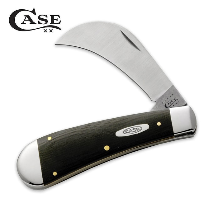 Case Hawkbill Pruner Black G-10 Folding Knife