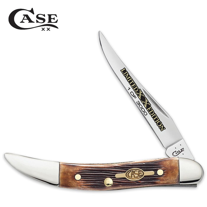 Case Limited Edition Burnt Barnboard Brown Bone Small Texas Toothpick Pocket Knife