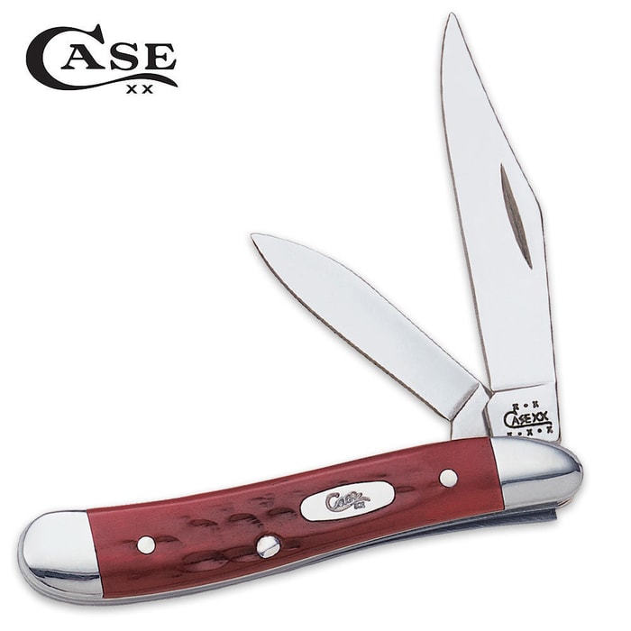 Case Pocket Worn Old Red Peanut Folding Knife