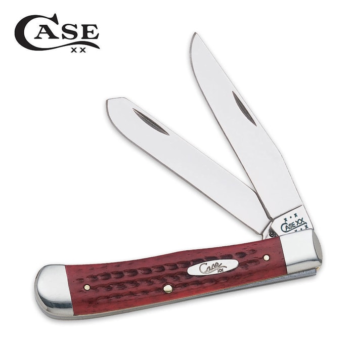 Case Pocket Worn Old Red Trapper Folding Knife